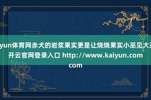 开yun体育网赤犬的岩浆果实更是让烧烧果实小巫见大巫-开云官网登录入口 http://www.kaiyun.com