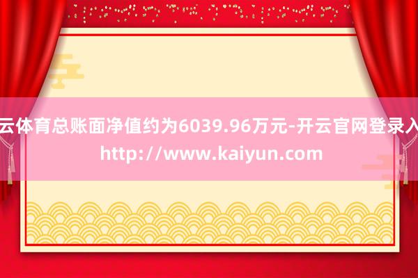 开云体育总账面净值约为6039.96万元-开云官网登录入口 http://www.kaiyun.com