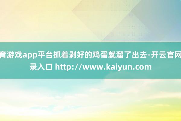 体育游戏app平台抓着剥好的鸡蛋就溜了出去-开云官网登录入口 http://www.kaiyun.com