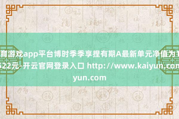 体育游戏app平台博时季季享捏有期A最新单元净值为1.1522元-开云官网登录入口 http://www.kaiyun.com