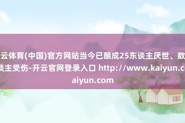 开云体育(中国)官方网站当今已酿成25东谈主厌世、数十东谈主受伤-开云官网登录入口 http://www.kaiyun.com