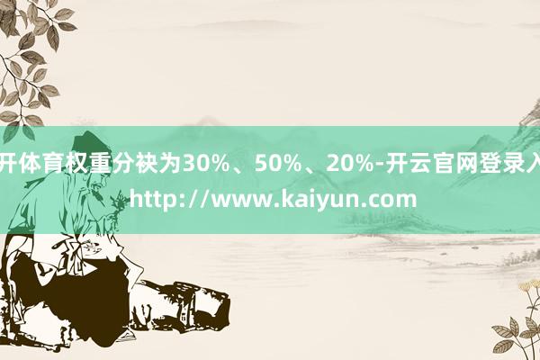 云开体育权重分袂为30%、50%、20%-开云官网登录入口 http://www.kaiyun.com