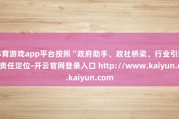 体育游戏app平台按照“政府助手、政社桥梁、行业引颈”的责任定位-开云官网登录入口 http://www.kaiyun.com